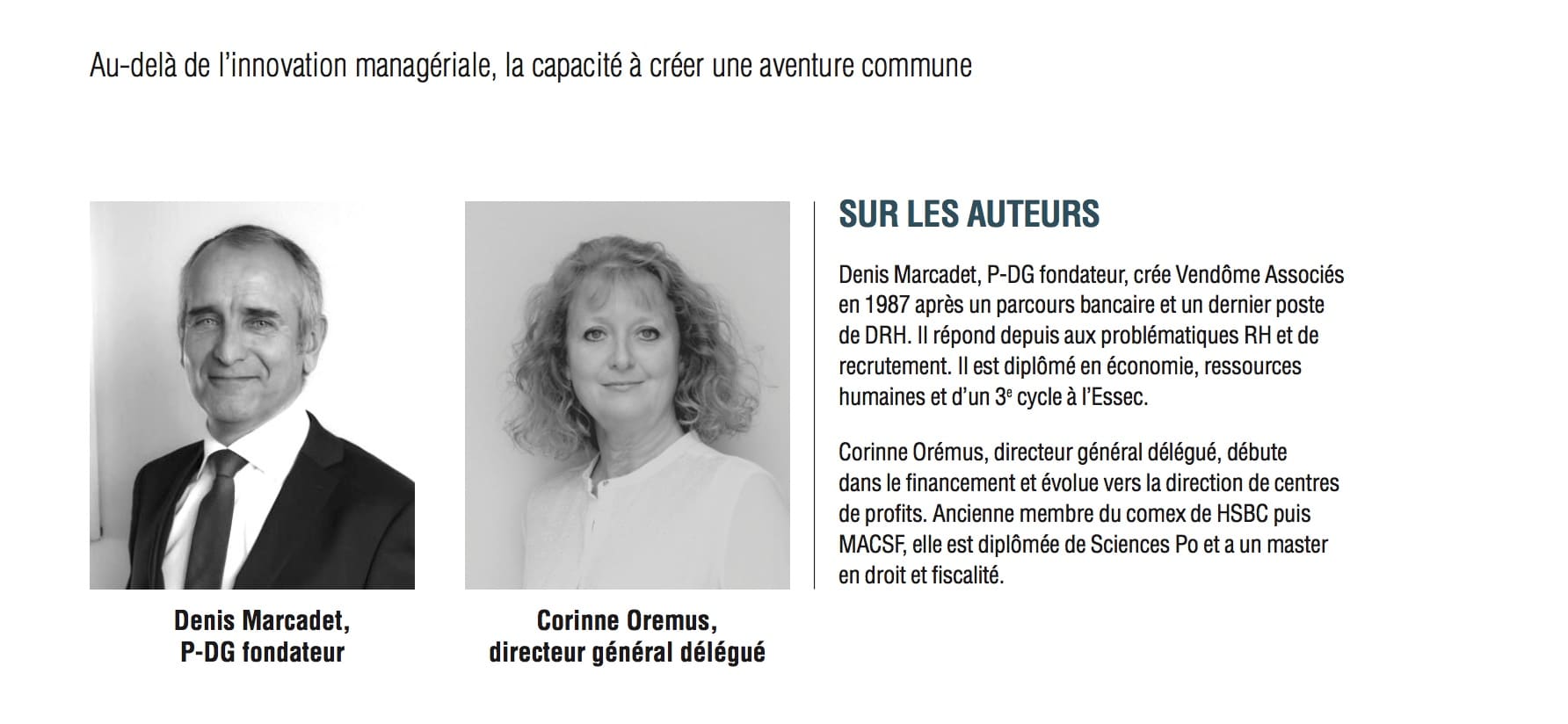 Biographies Denis Marcadet / Corinne Orémus